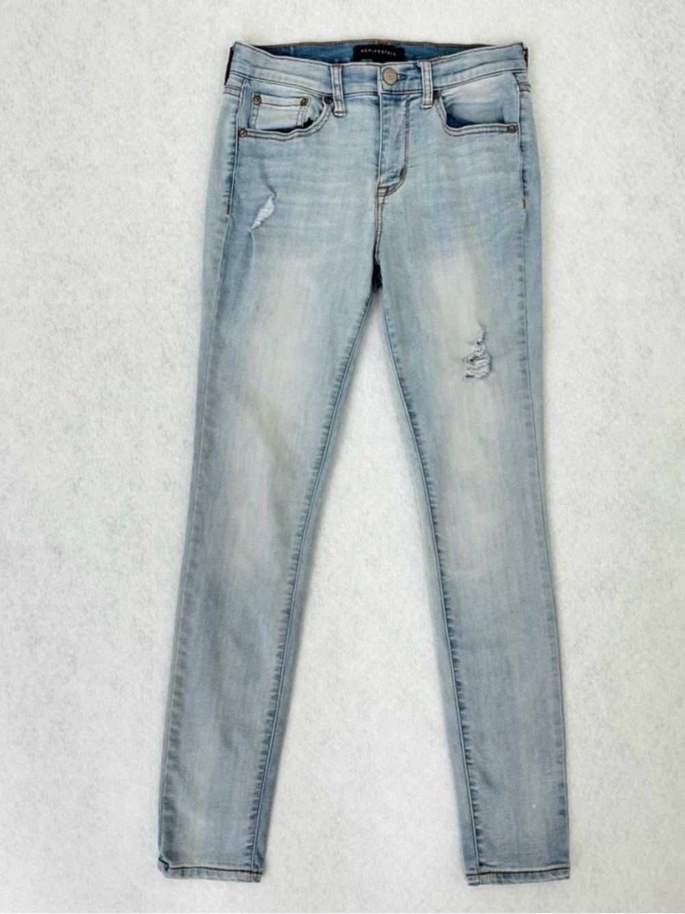 Aeropostale Womens Skinny Jeans Stretch Jeggings Size 6 Blue Light Wash Casual
